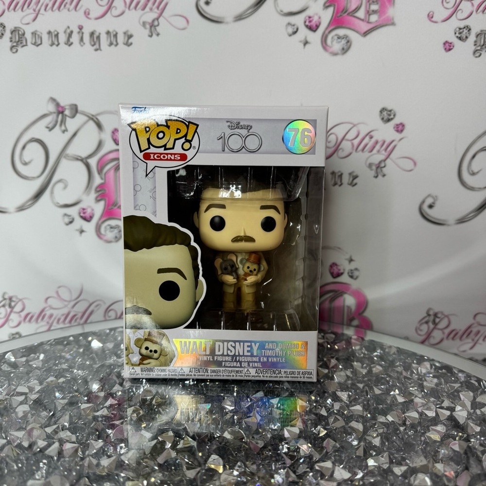 Disney Funko Pop! Icons Disney Figure with Small Character Walt Disney 76